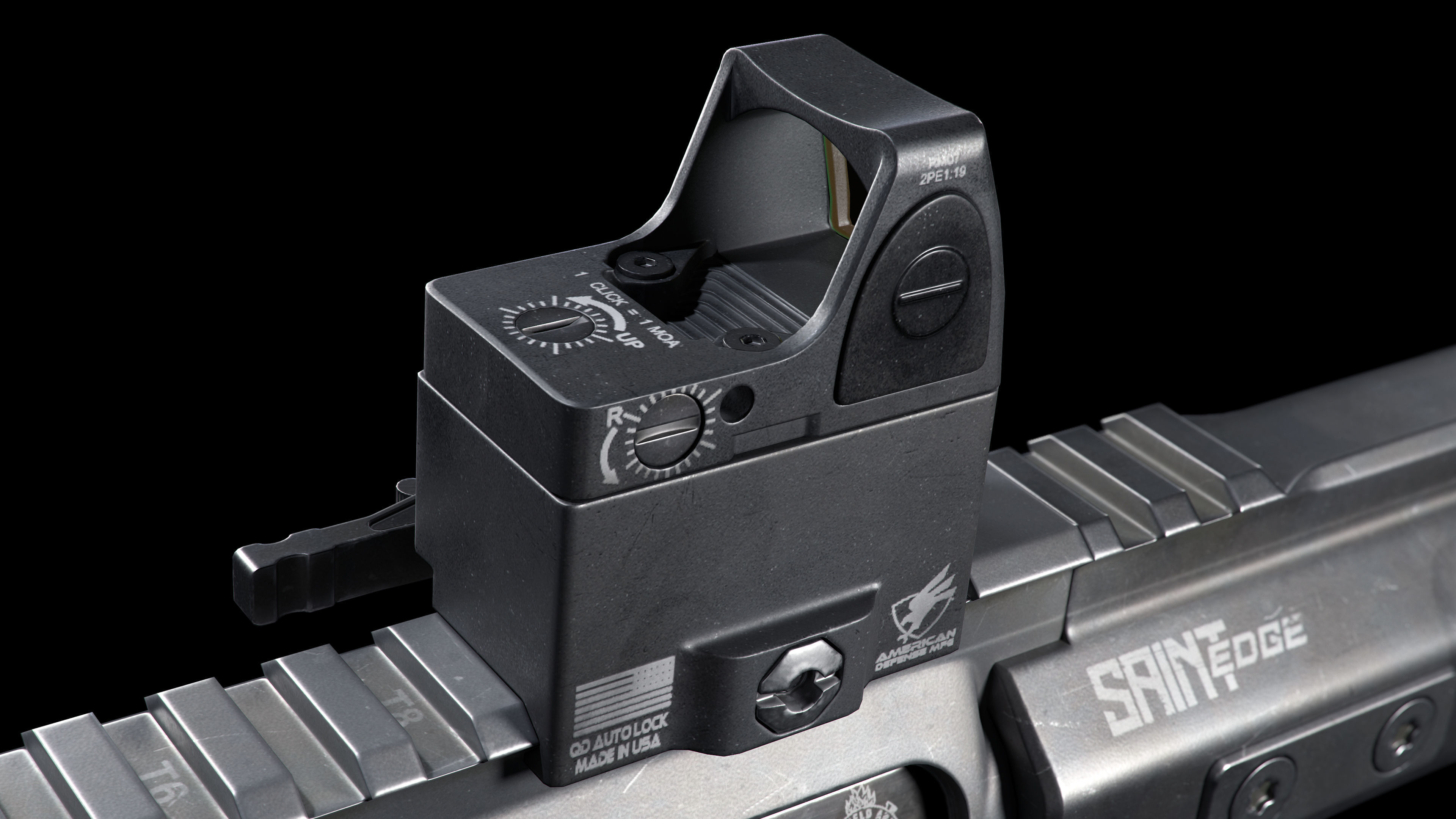 Springfield Armory Saint edge PDW Saint edge EVAC ar15 pistols Low-poly 3D model_18