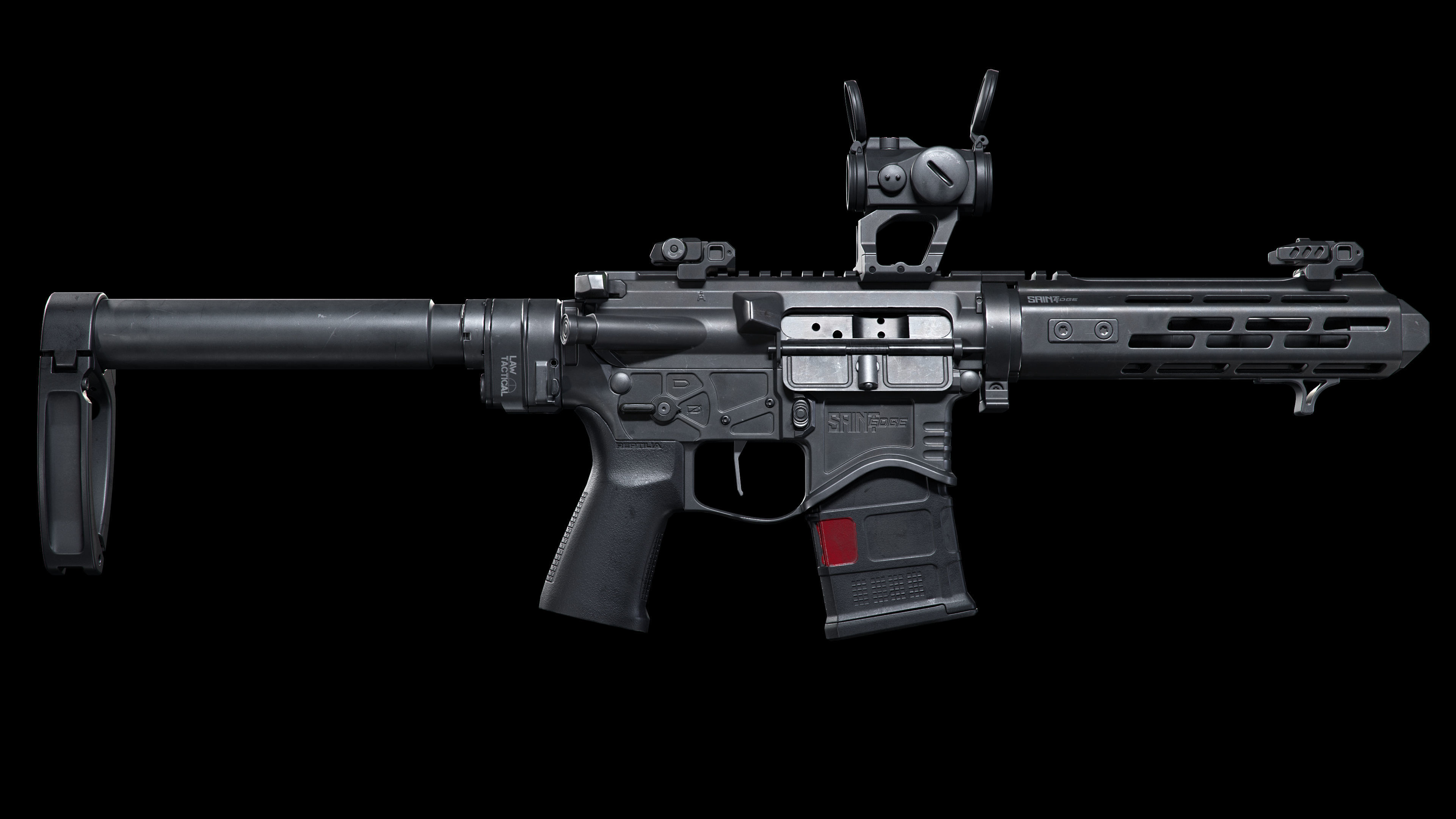 Springfield Armory Saint edge PDW Saint edge EVAC ar15 pistols Low-poly 3D model_3