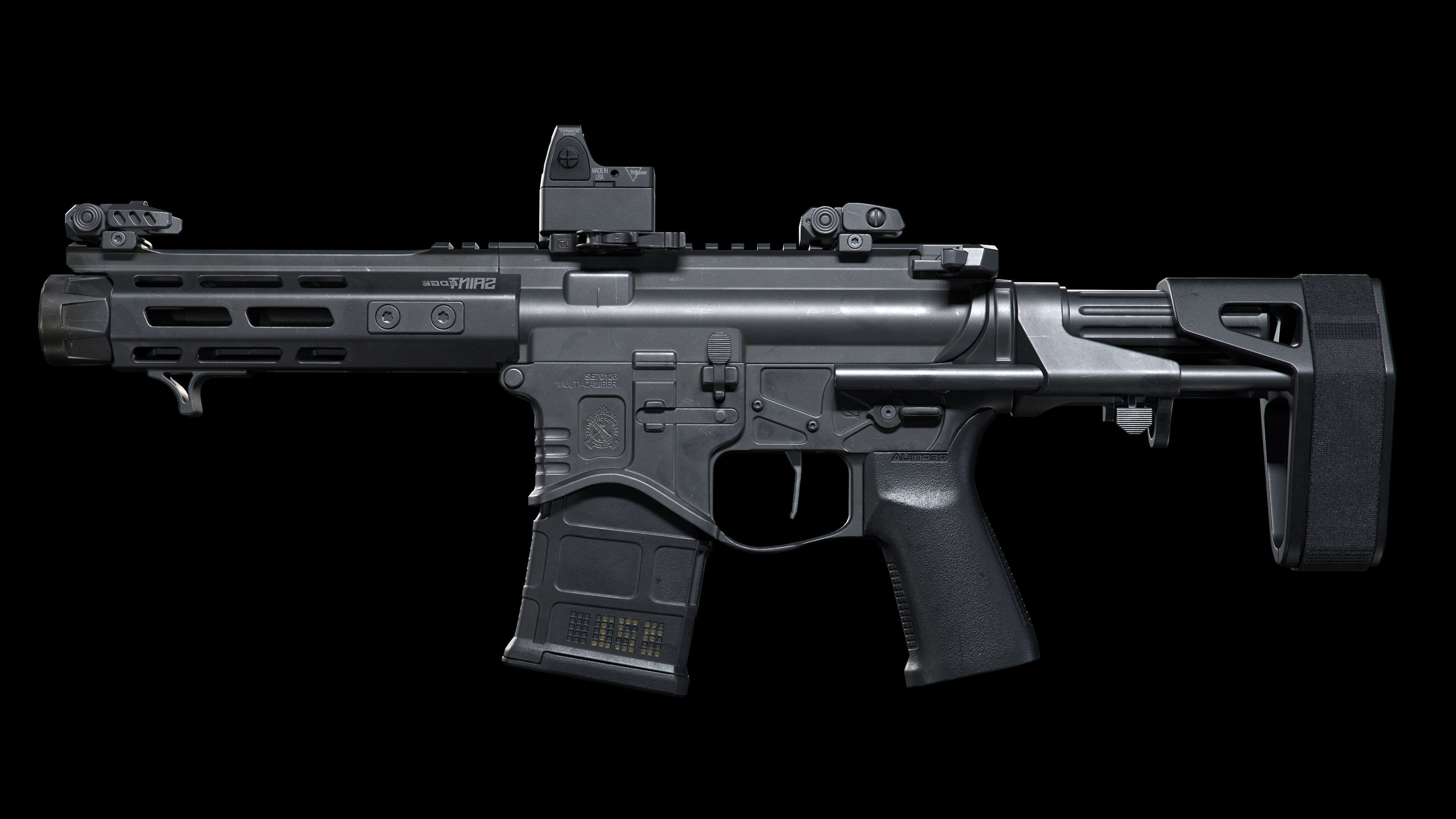 Springfield Armory Saint edge PDW Saint edge EVAC ar15 pistols Low-poly 3D model_6