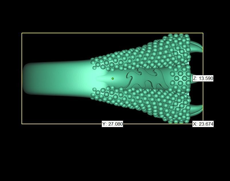 Claws emerald gem cut ring 3D print model_6