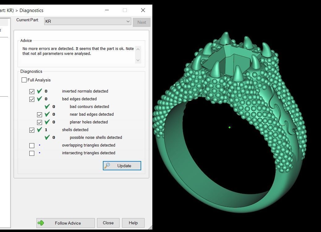 Claws emerald gem cut ring 3D print model_8