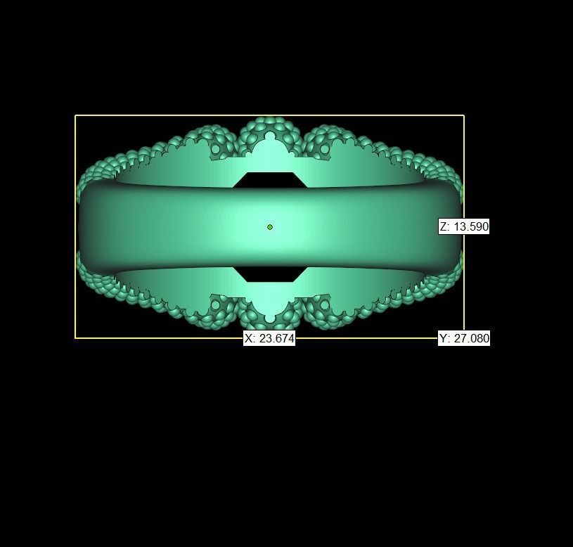 Claws emerald gem cut ring 3D print model_5