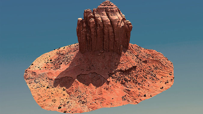Scanned Canyon Cliff - F Low-poly 3D model