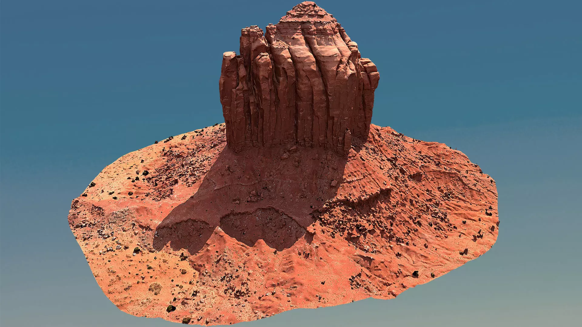 Scanned Canyon Cliff - F Low-poly 3D model_0