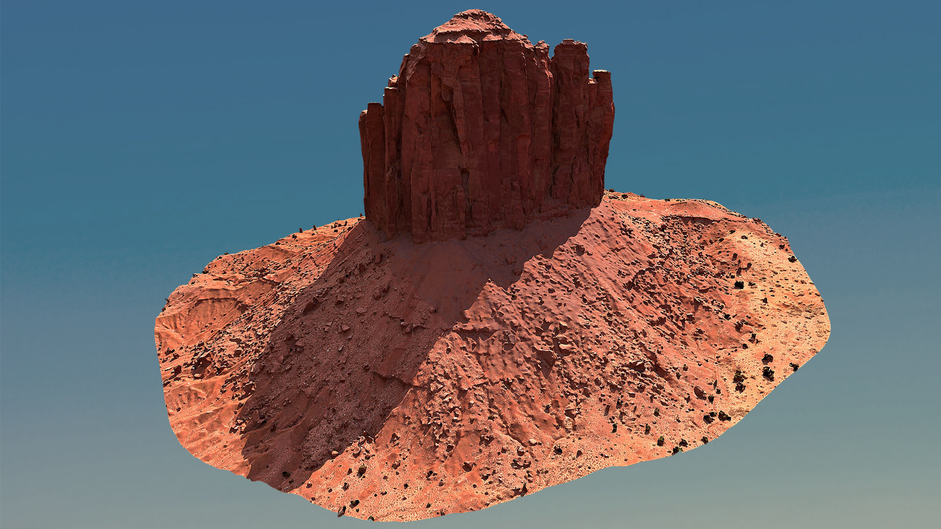 Scanned Canyon Cliff - F Low-poly 3D model_3