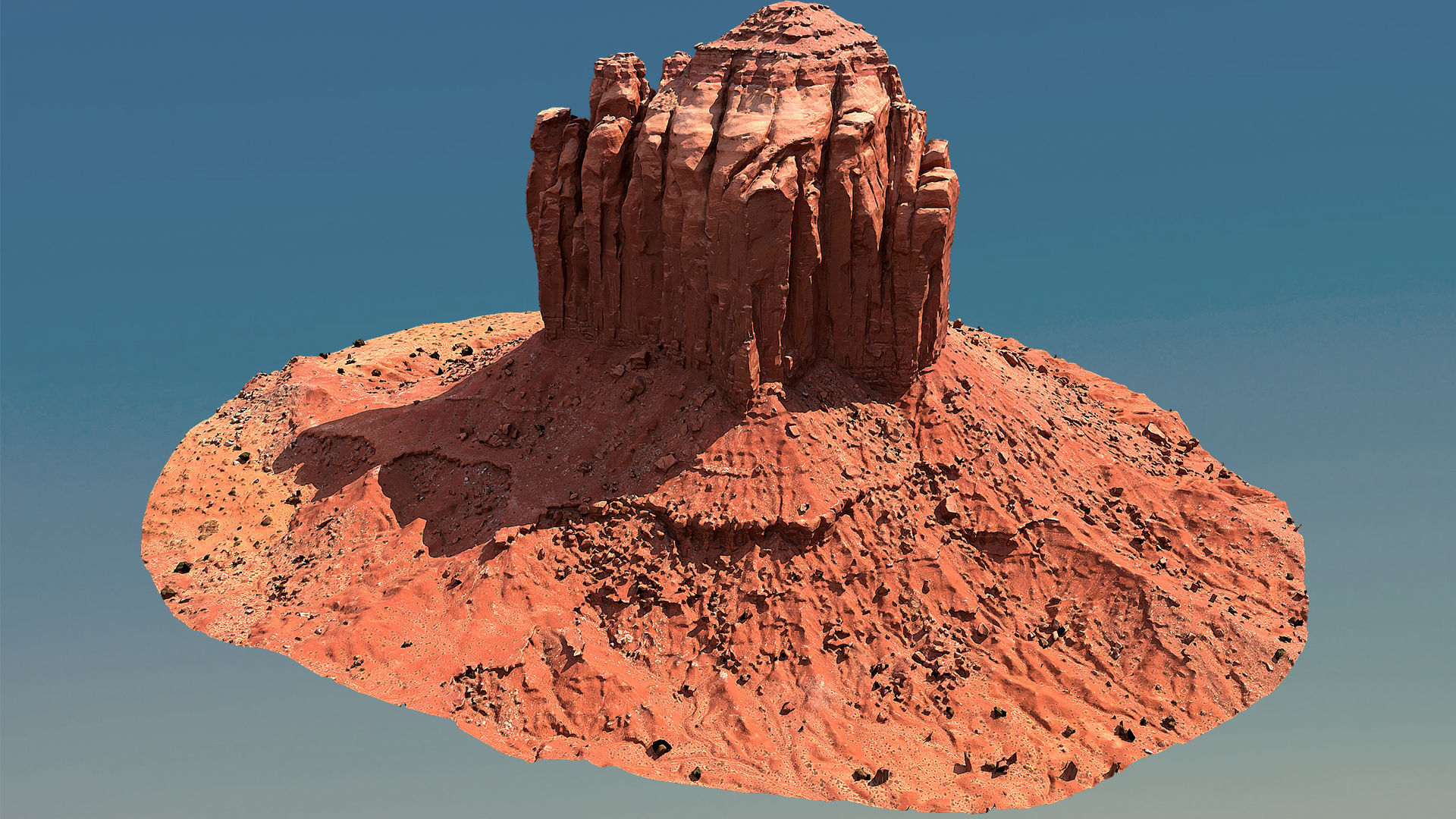 Scanned Canyon Cliff - F Low-poly 3D model_1
