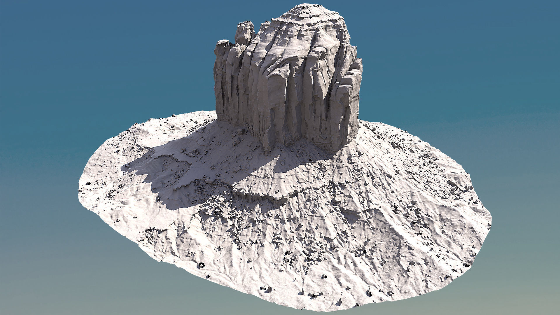 Scanned Canyon Cliff - F Low-poly 3D model_6