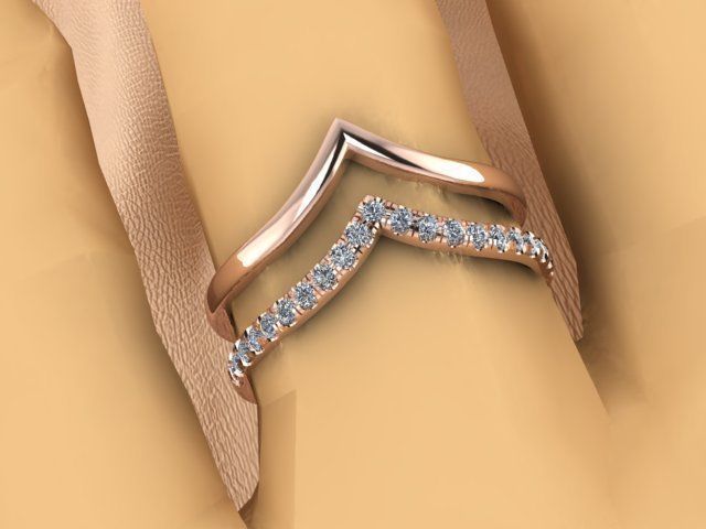 Ring 3 in 1 with gems 07ct 3D print model_8