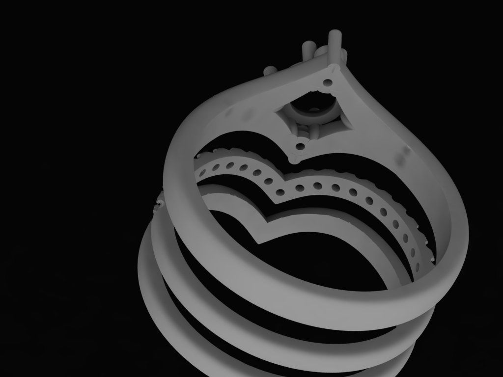 Ring 3 in 1 with gems 07ct 3D print model_6