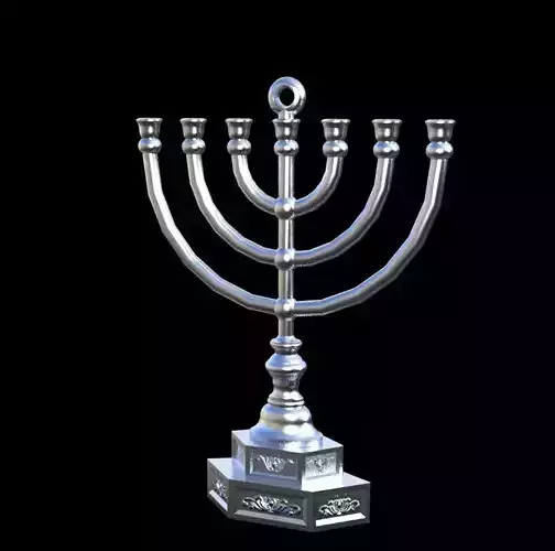 Menorah pendant 3D model