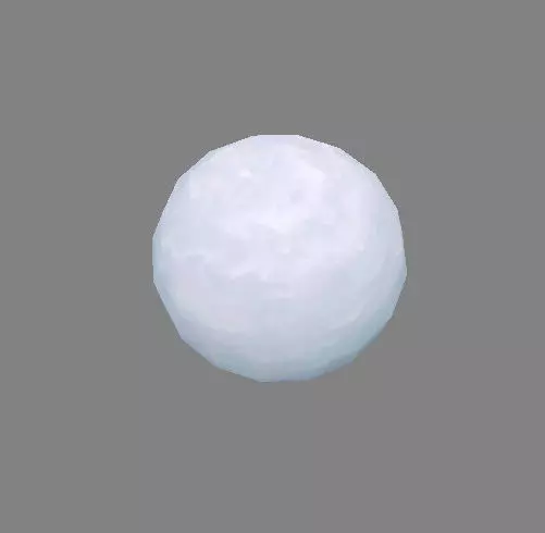 Cartoon snowball  Low-poly 3D model_0