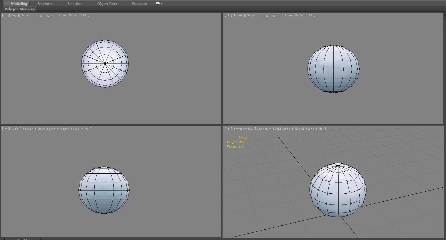 Cartoon snowball  Low-poly 3D model_3
