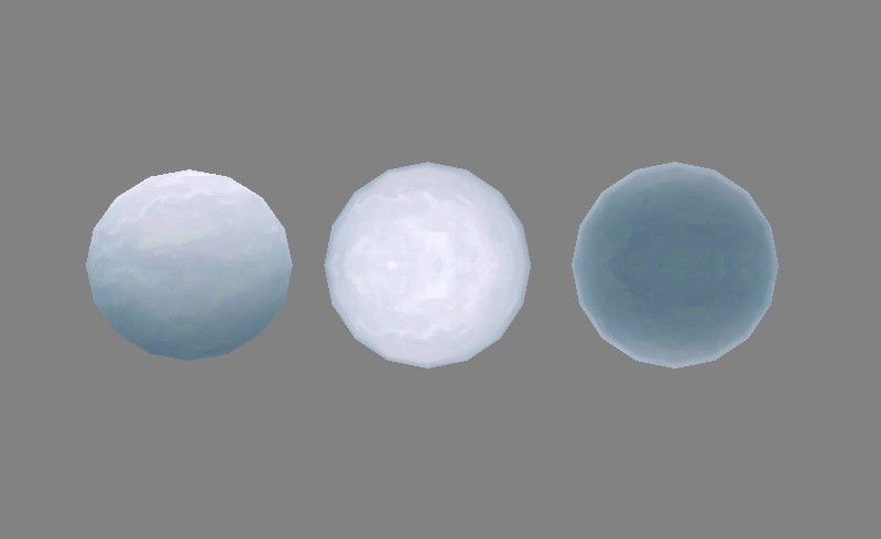 Cartoon snowball  Low-poly 3D model_1