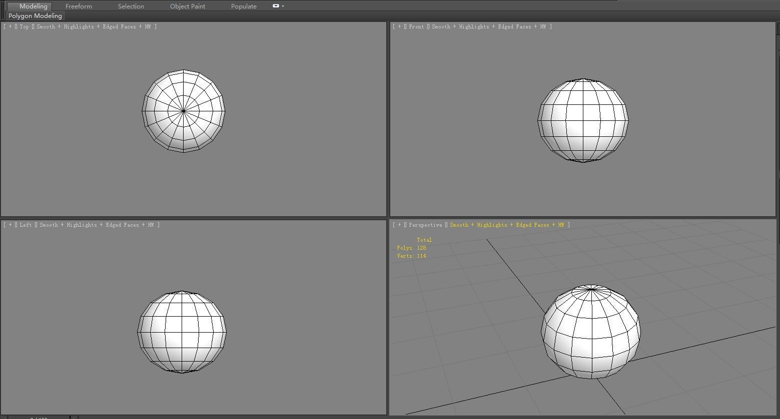 Cartoon snowball  Low-poly 3D model_4