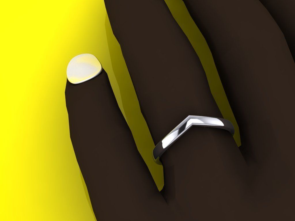 Ring big check mark 3D print model_5