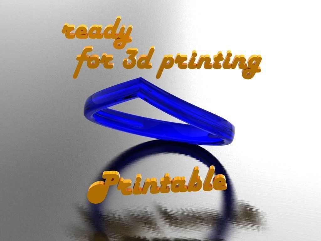 Ring big check mark 3D print model_2