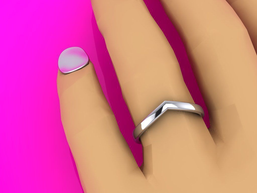 Ring big check mark 3D print model_6