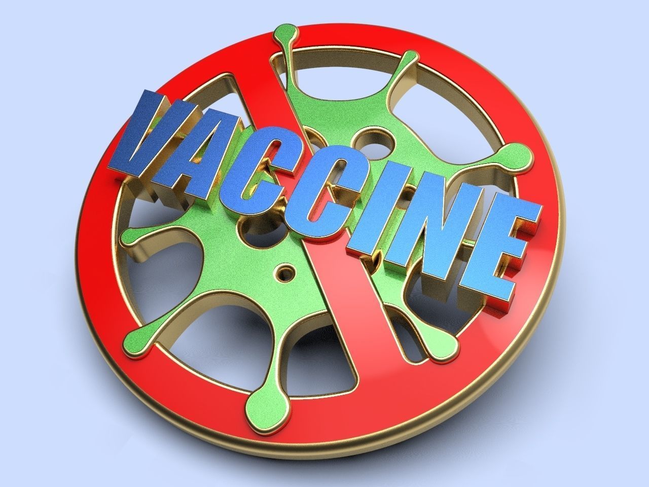 pin badge of a person vaccinated against coronavirus  3D print model_8