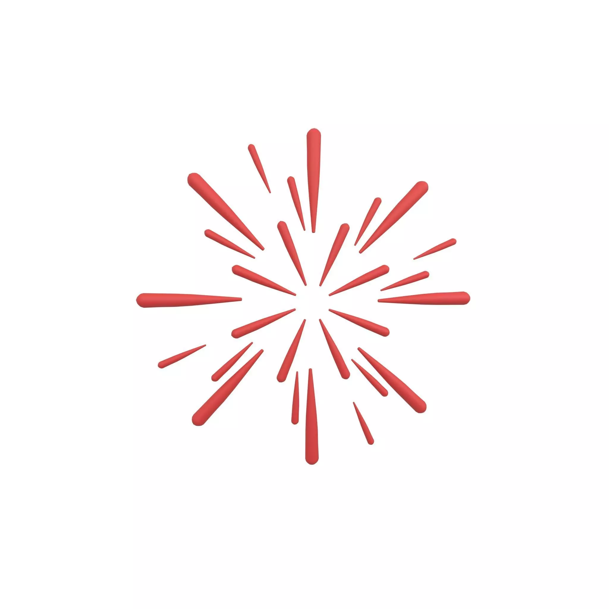 Fireworks v1 003 Low-poly 3D model