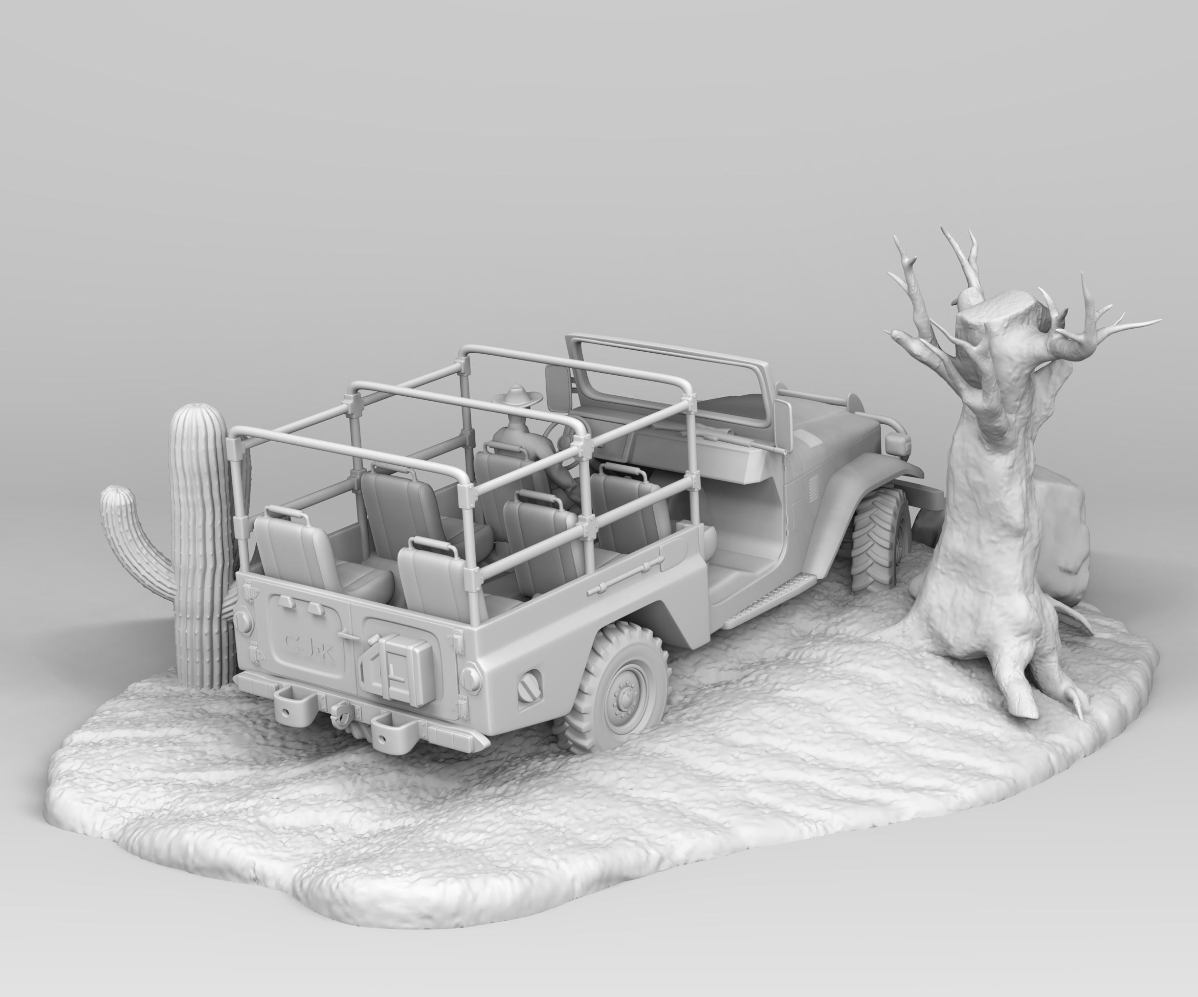 Safari jeep 3D print model_2