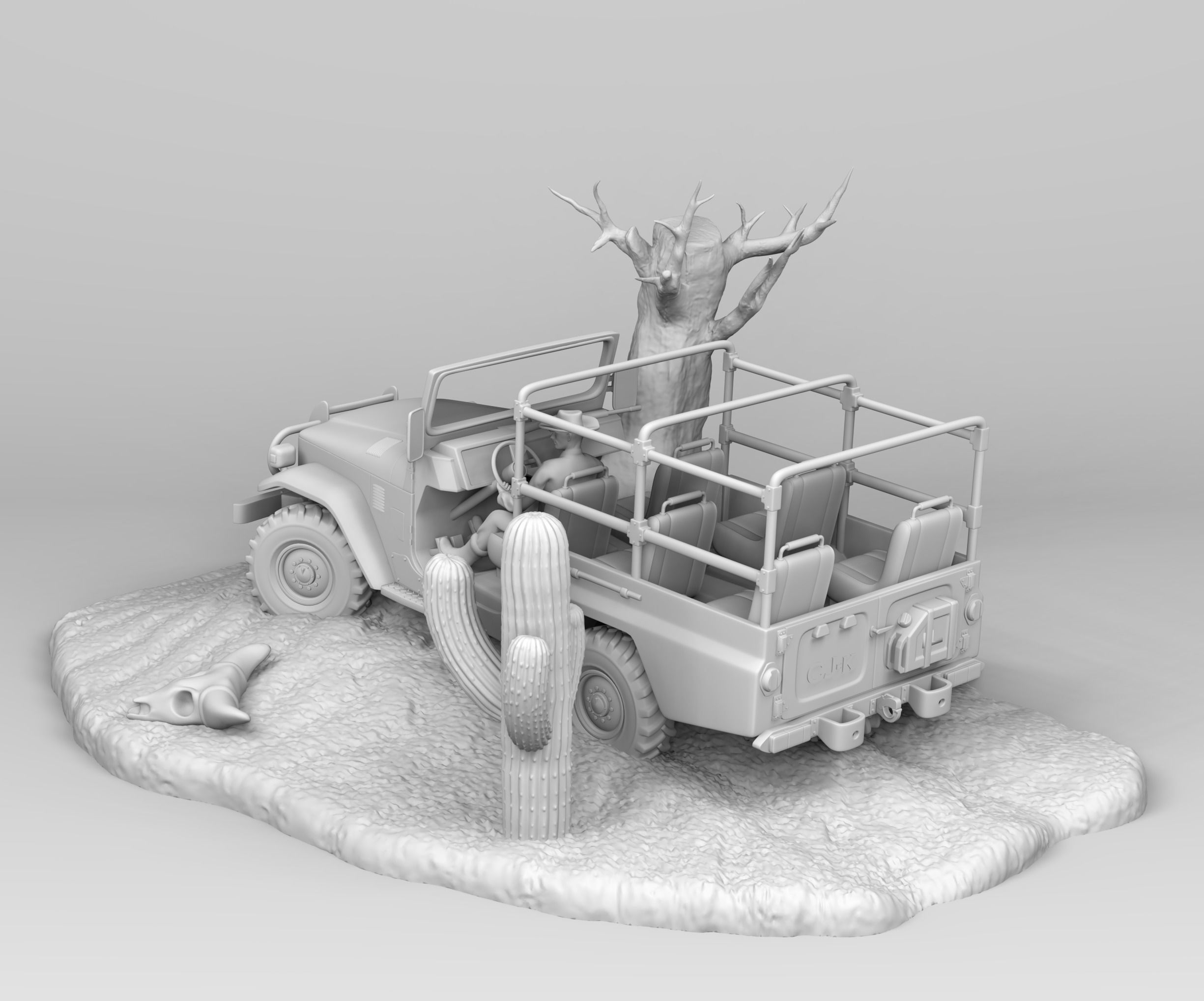 Safari jeep 3D print model_1