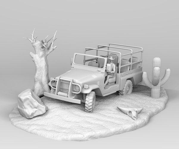 Safari jeep 3D print model
