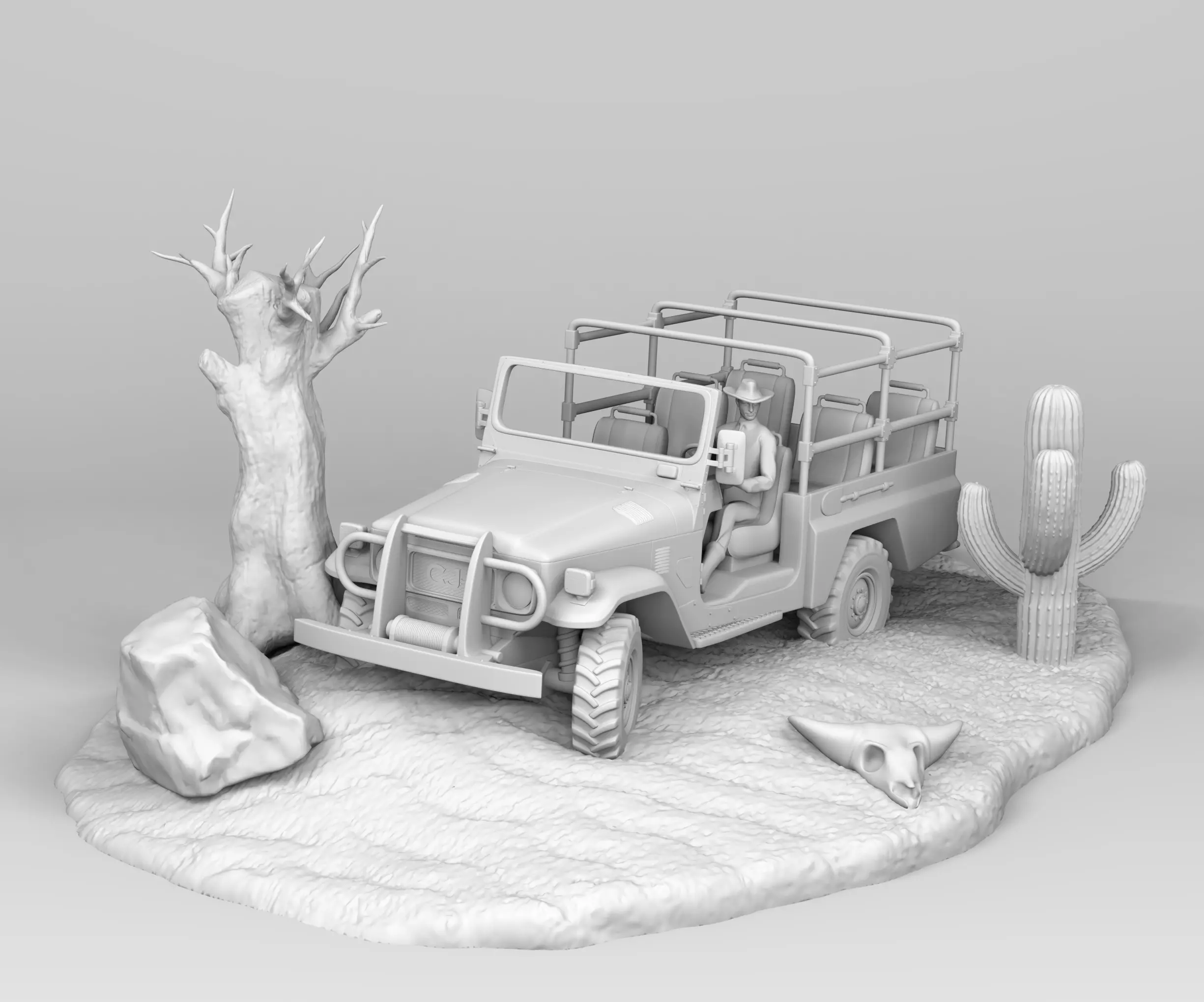Safari jeep 3D print model_0