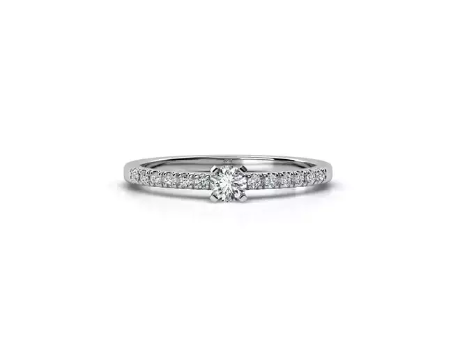 ZDR026 diamond engagement ring gold