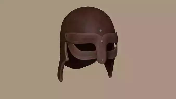Leather Helmet - Medieval Character Design Low-poly 3D model