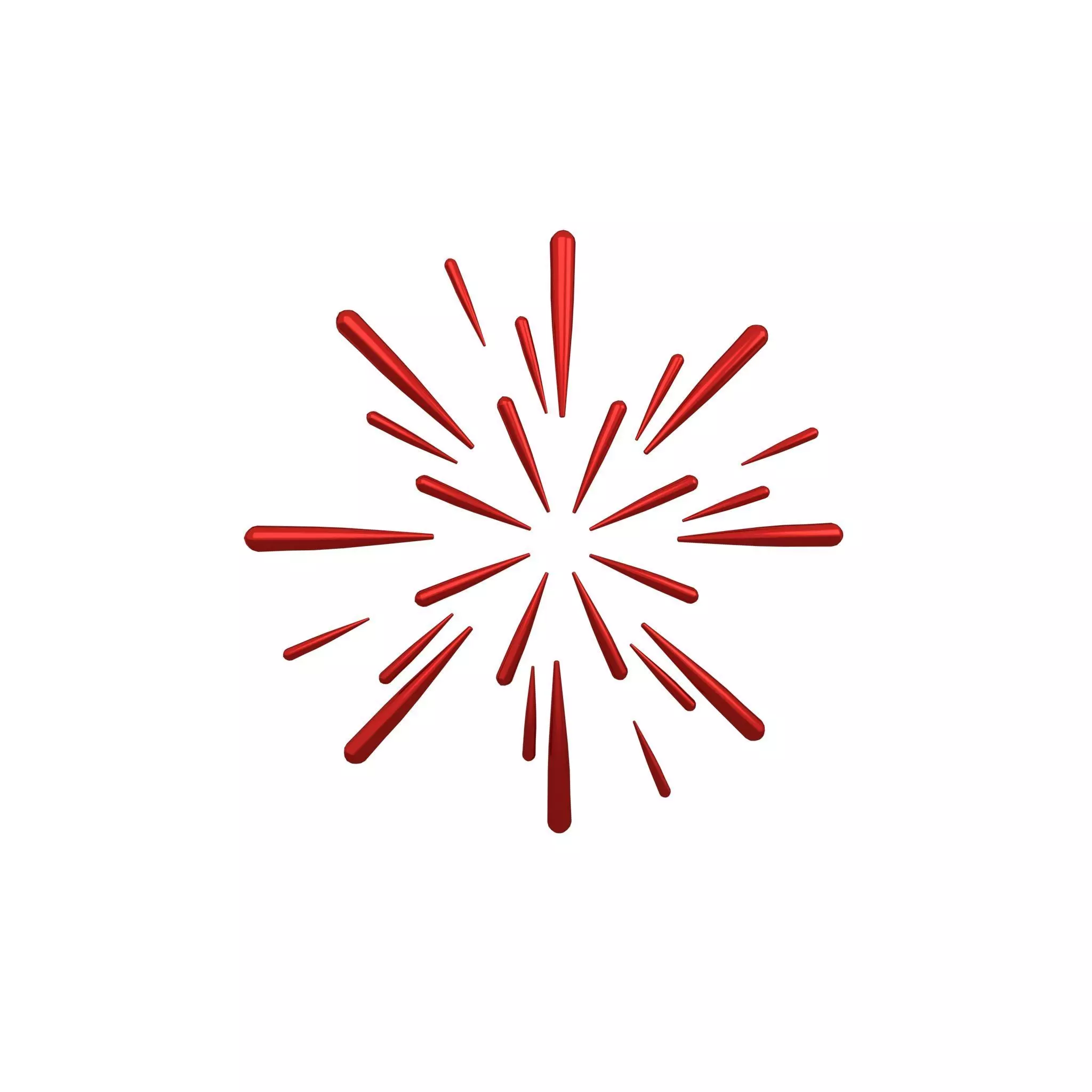 Fireworks v1 011 Low-poly 3D model