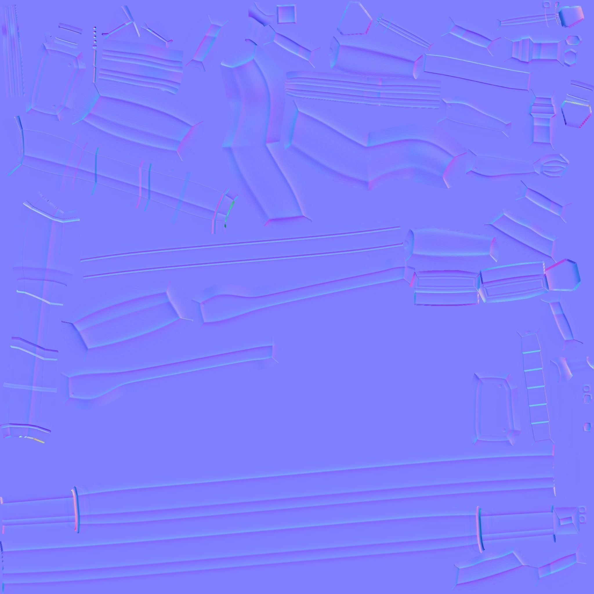 Sci-Fi Sniper Rifle 02 - Golden Luxury Gun Low-poly 3D model_18