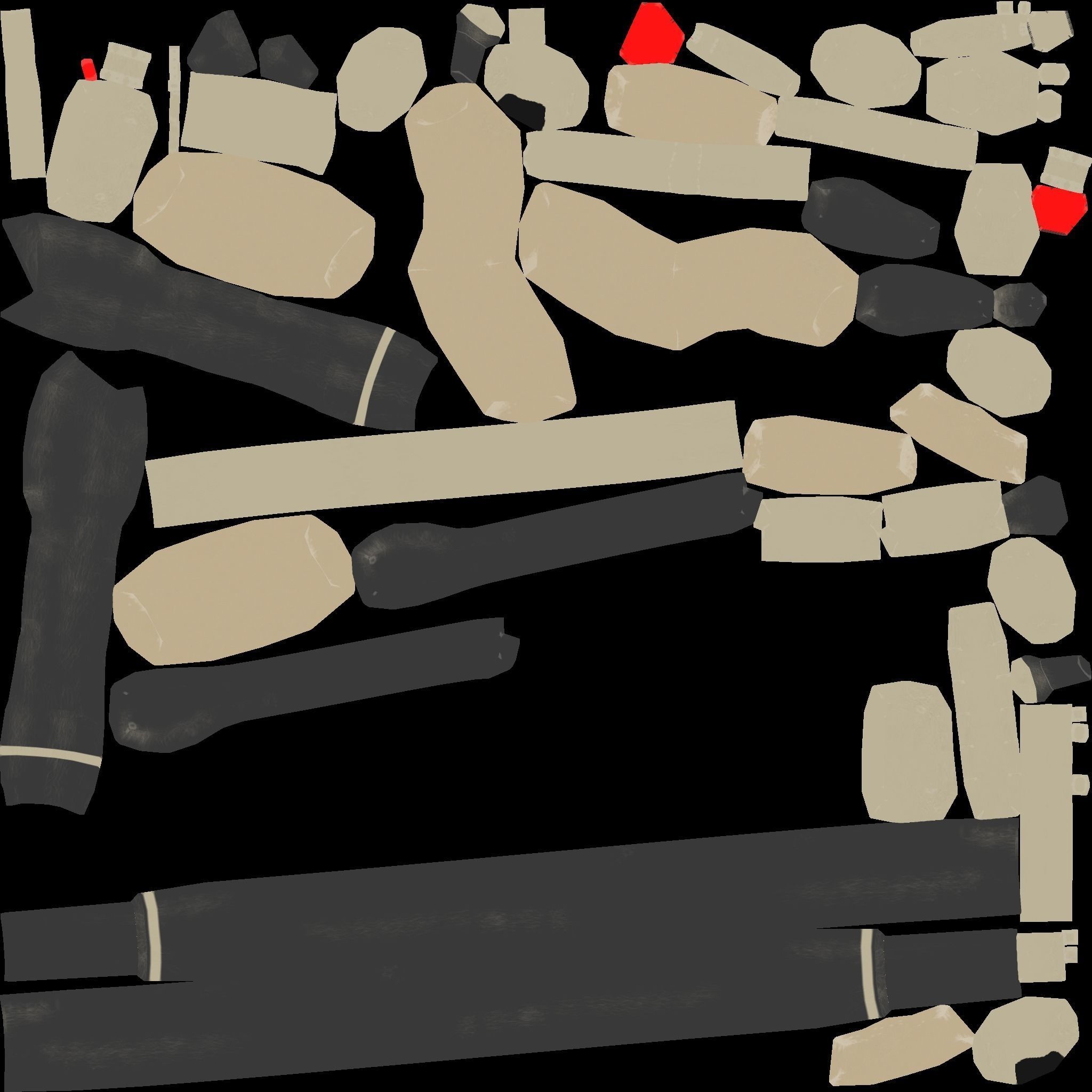 Sci-Fi Sniper Rifle 02 - Golden Luxury Gun Low-poly 3D model_24