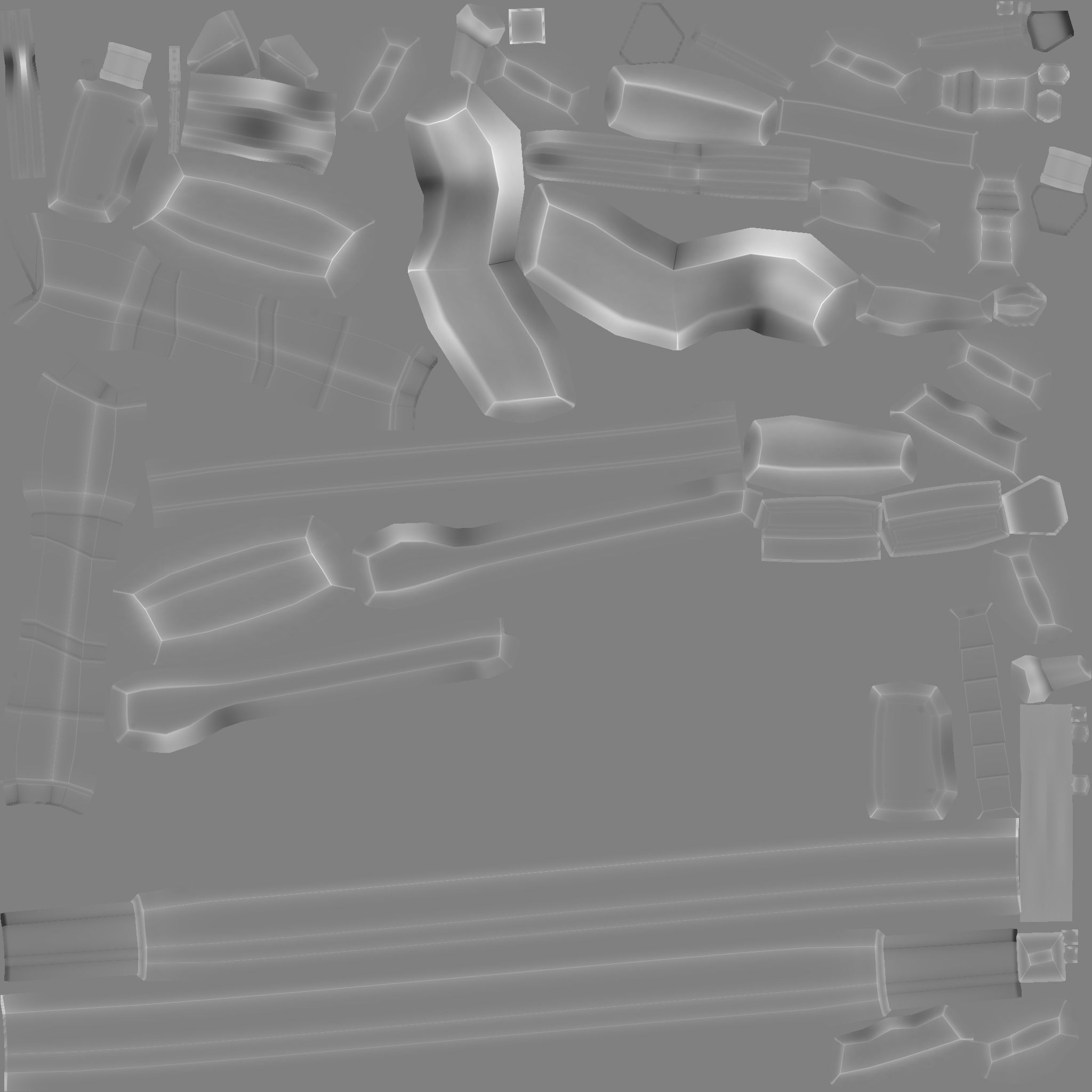 Sci-Fi Sniper Rifle 02 - Golden Luxury Gun Low-poly 3D model_21