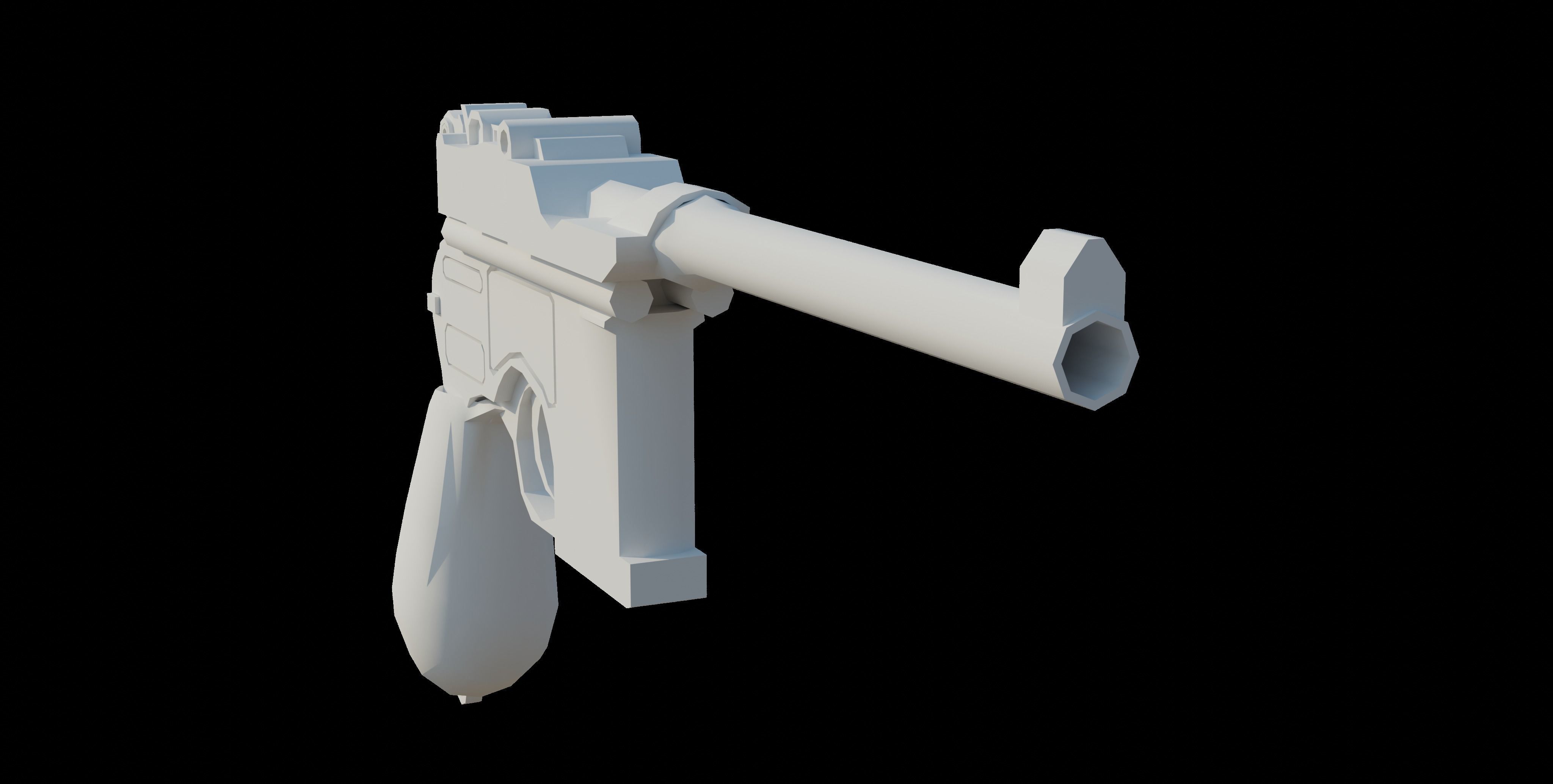 Mauser C96 Low-poly 3D model_5