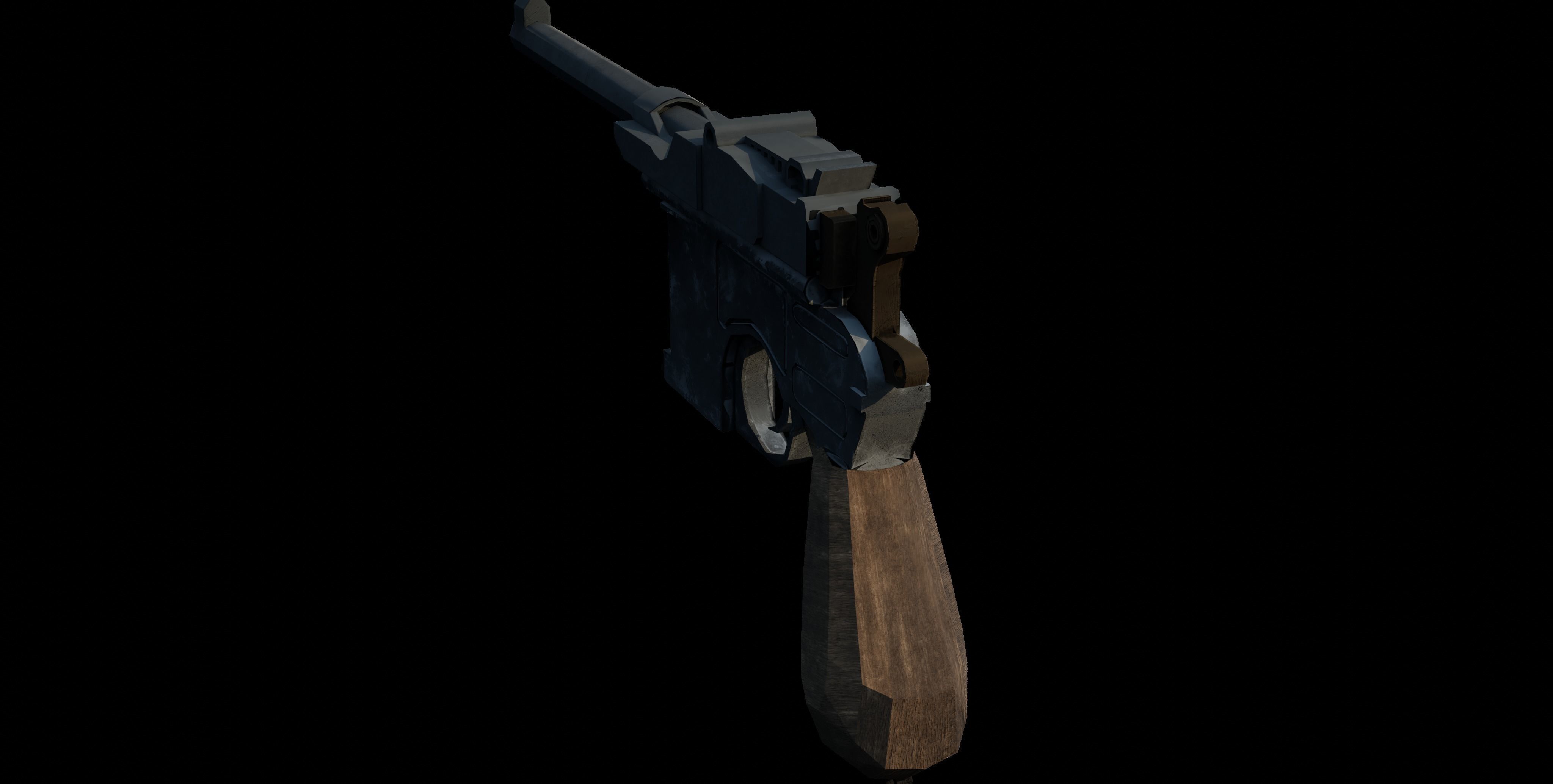 Mauser C96 Low-poly 3D model_12