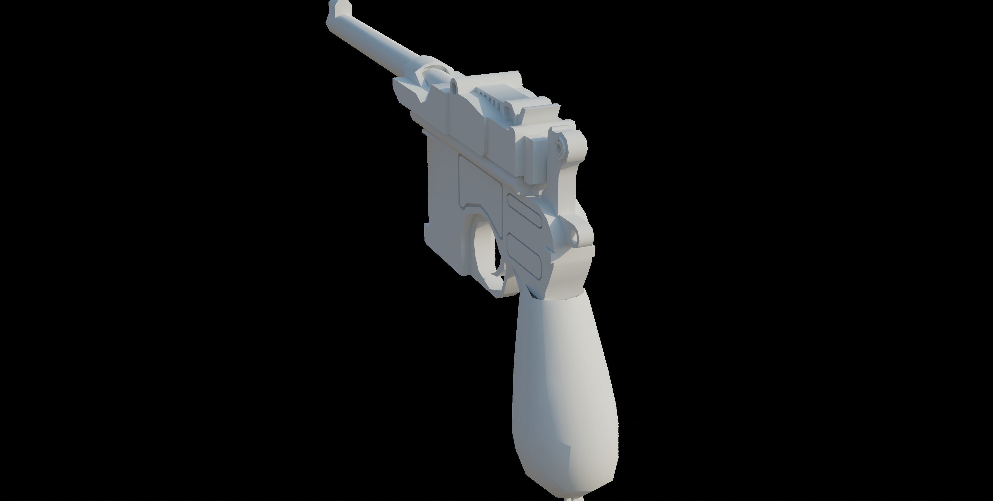 Mauser C96 Low-poly 3D model_14