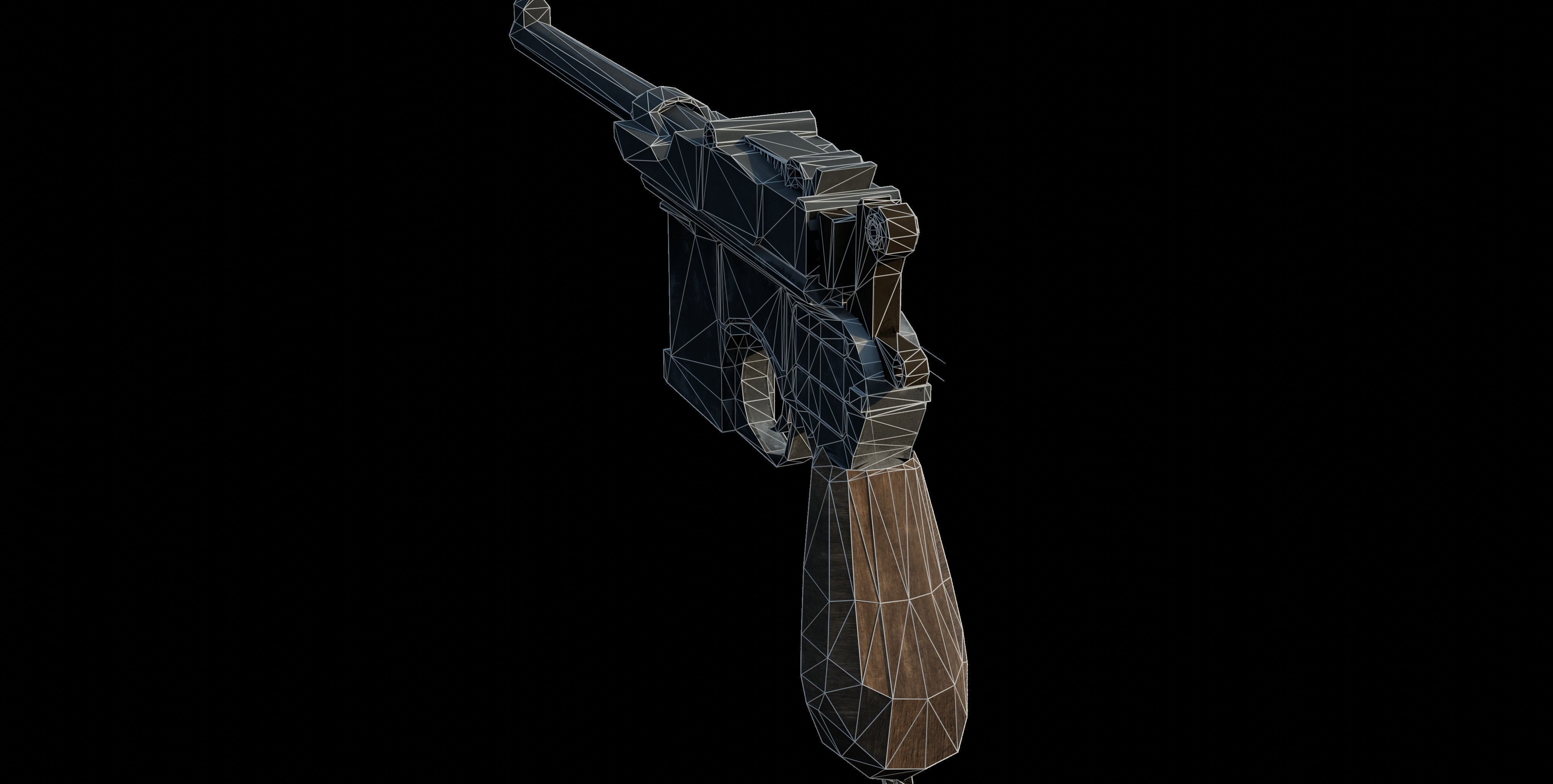 Mauser C96 Low-poly 3D model_13