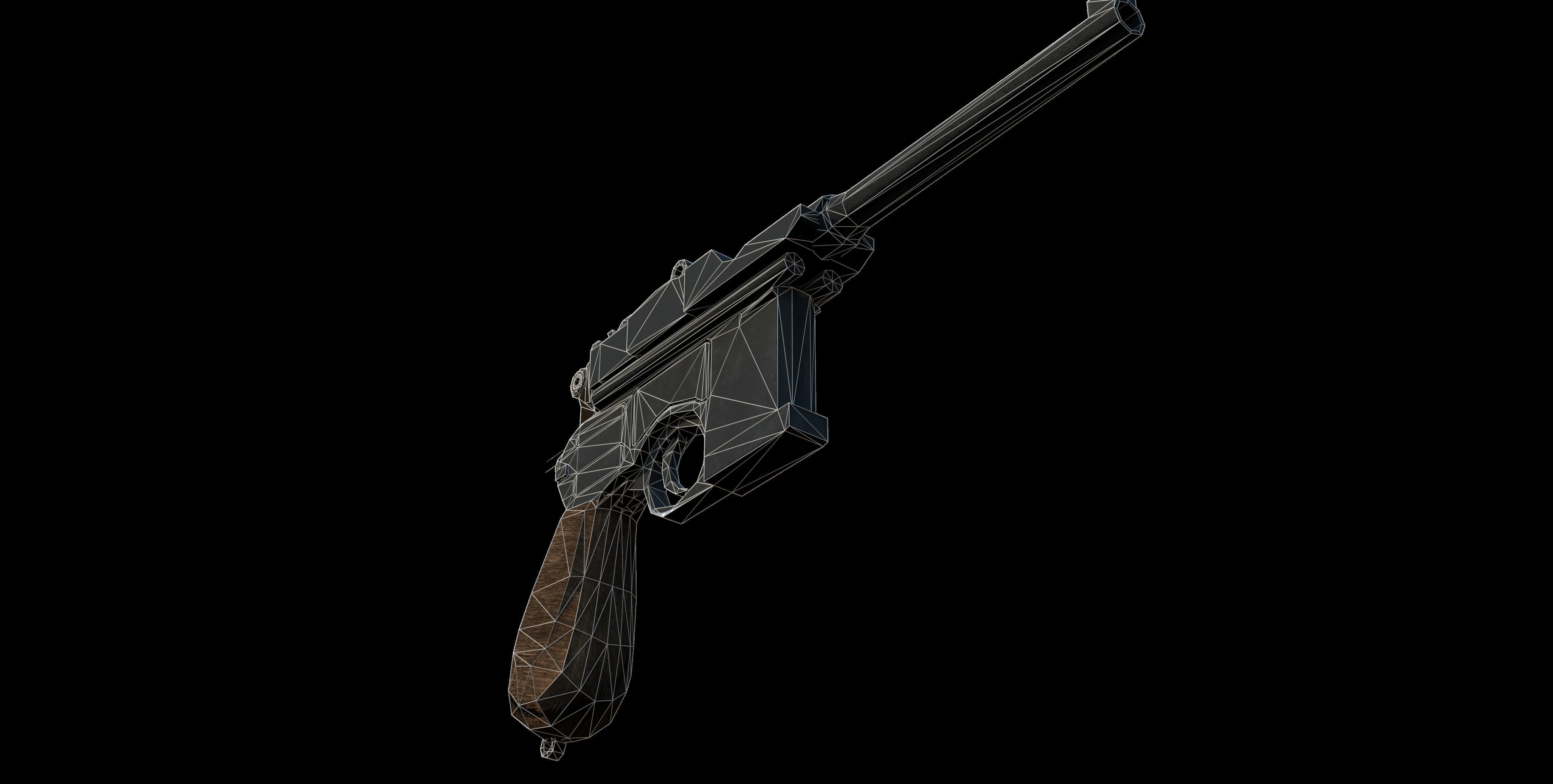 Mauser C96 Low-poly 3D model_25
