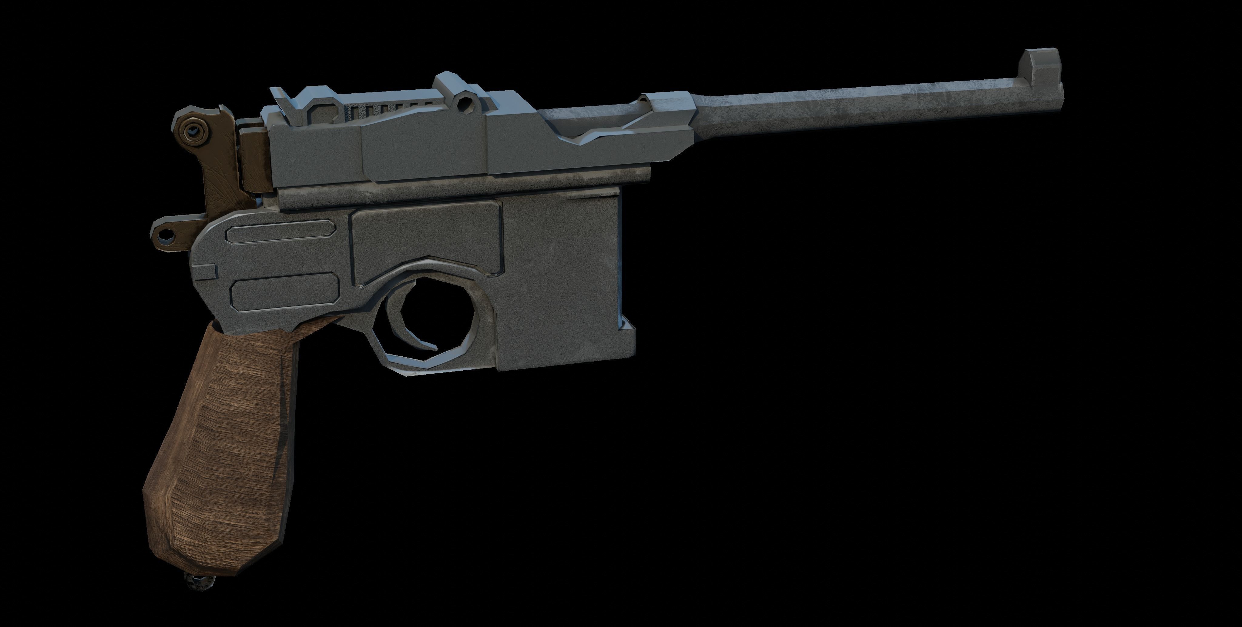 Mauser C96 Low-poly 3D model_18