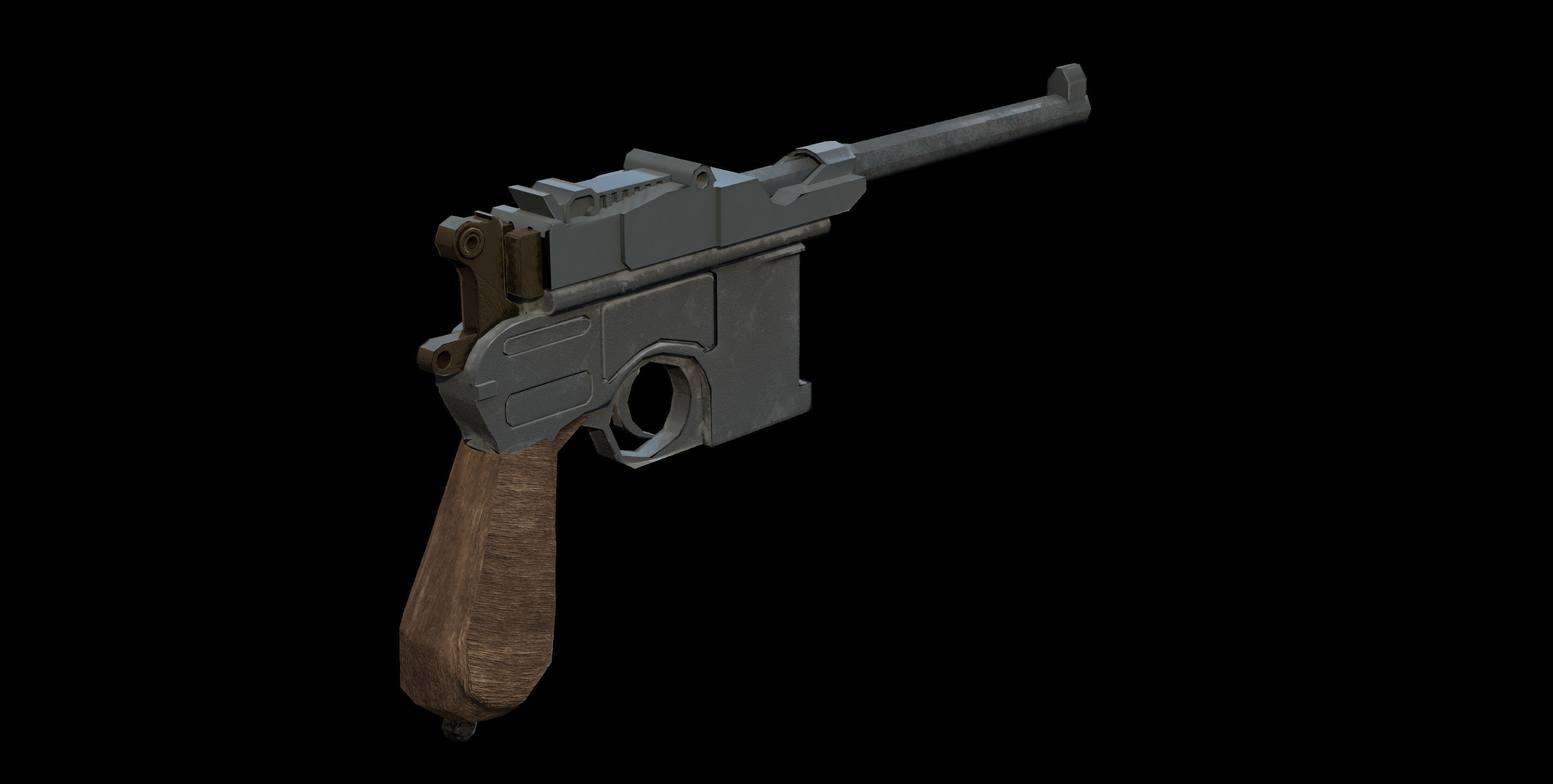 Mauser C96 Low-poly 3D model_15