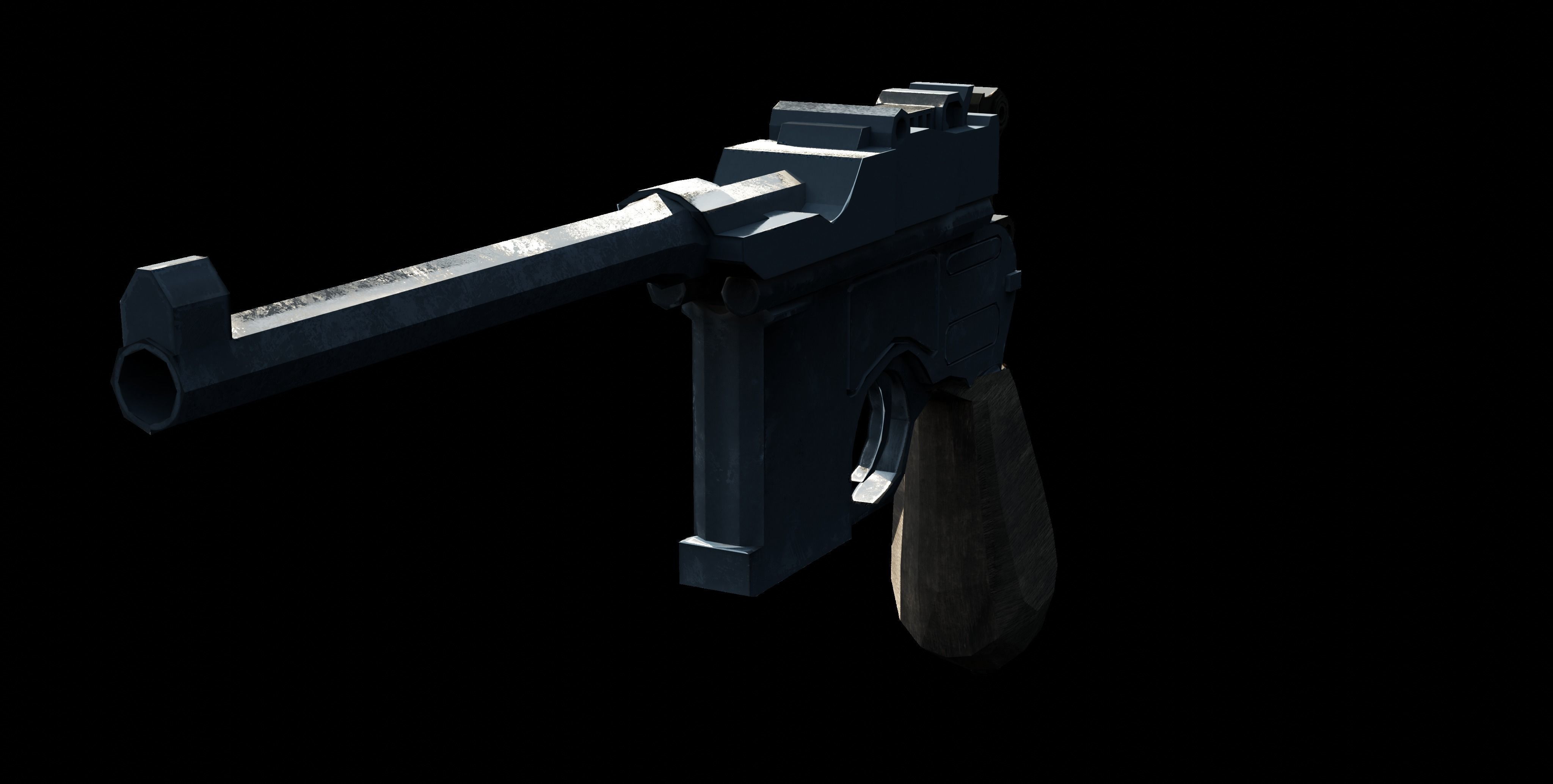 Mauser C96 Low-poly 3D model_6