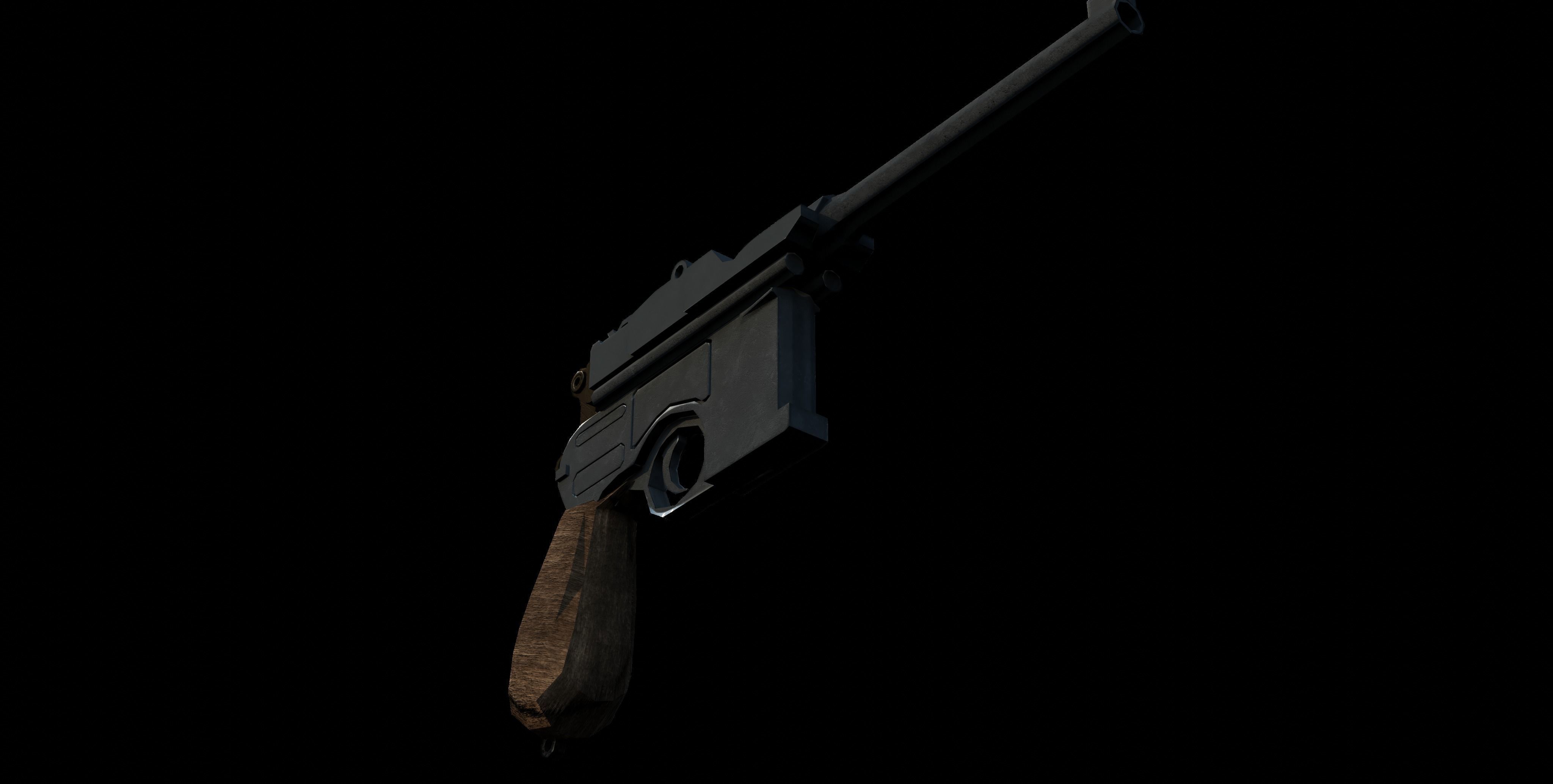 Mauser C96 Low-poly 3D model_24