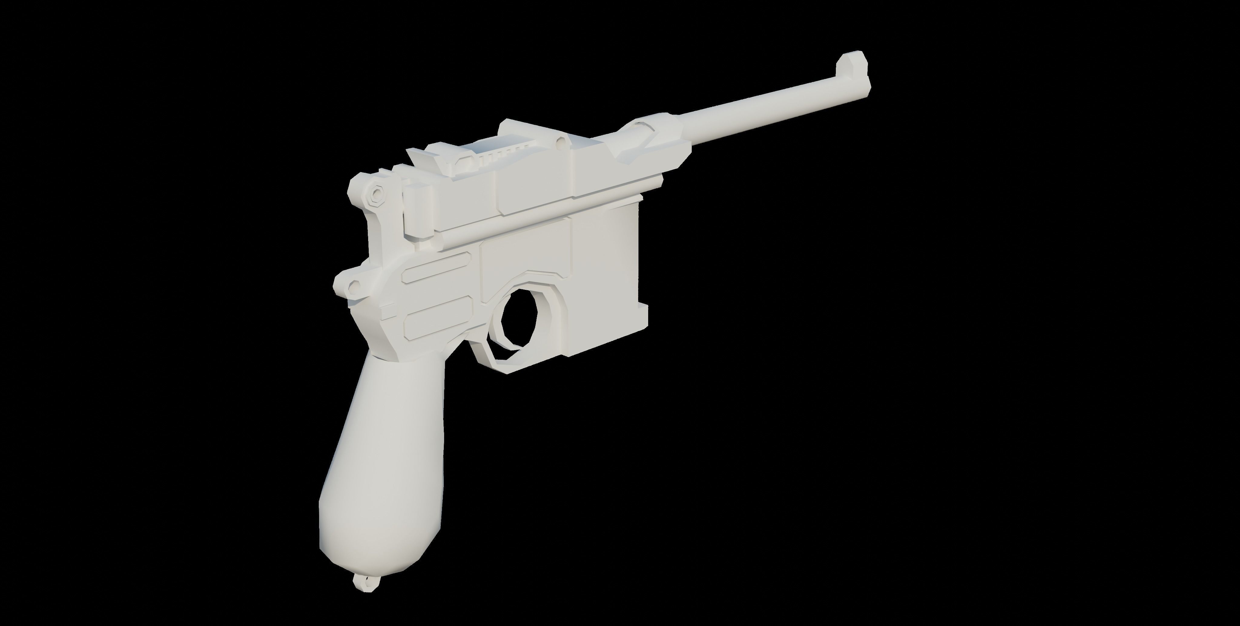 Mauser C96 Low-poly 3D model_17