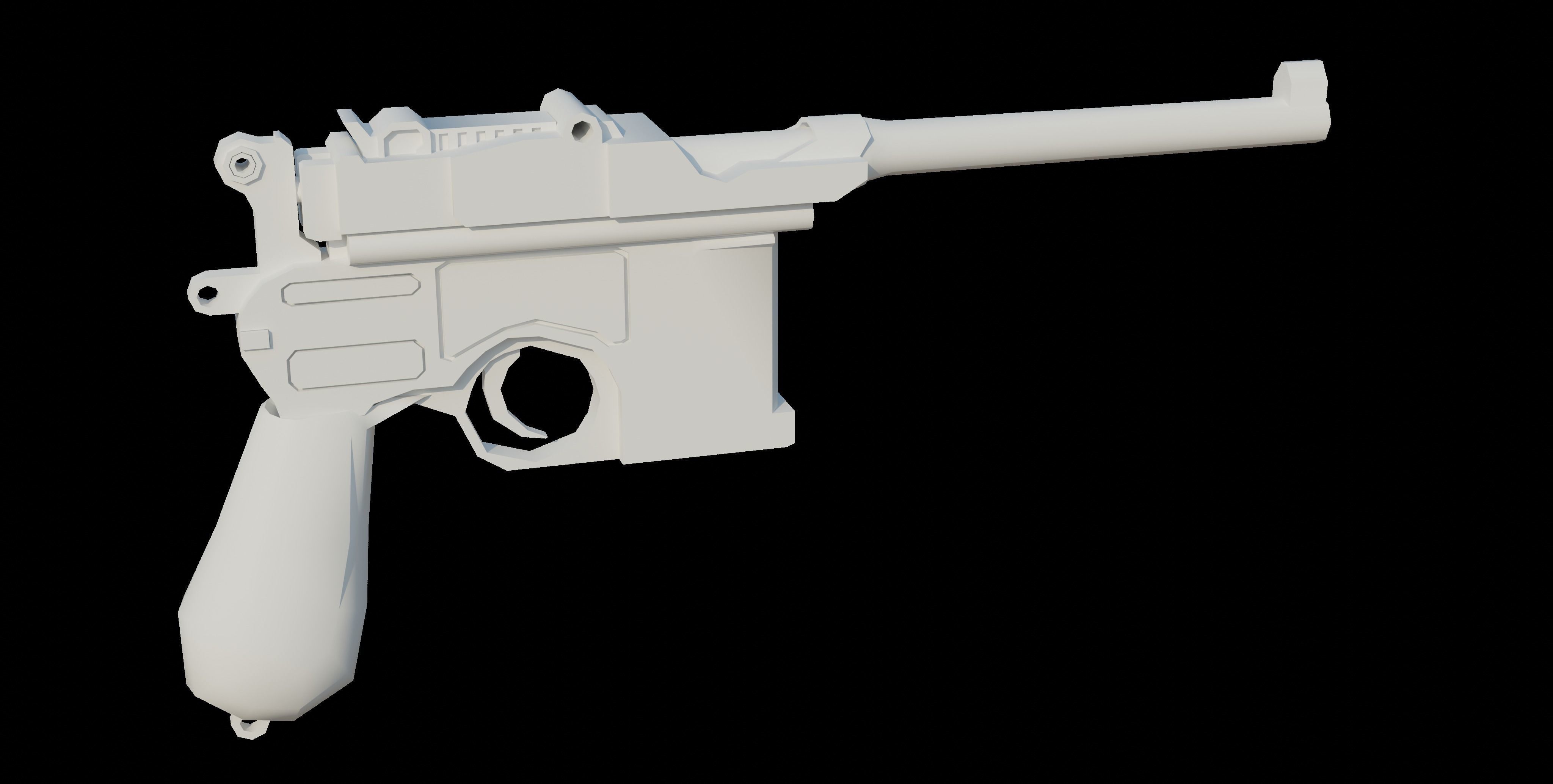 Mauser C96 Low-poly 3D model_20