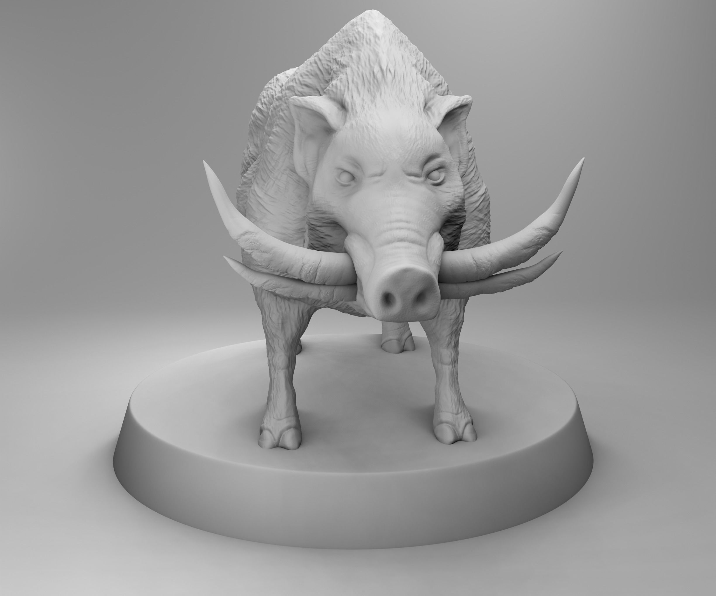 Wild boar 3D print model_2