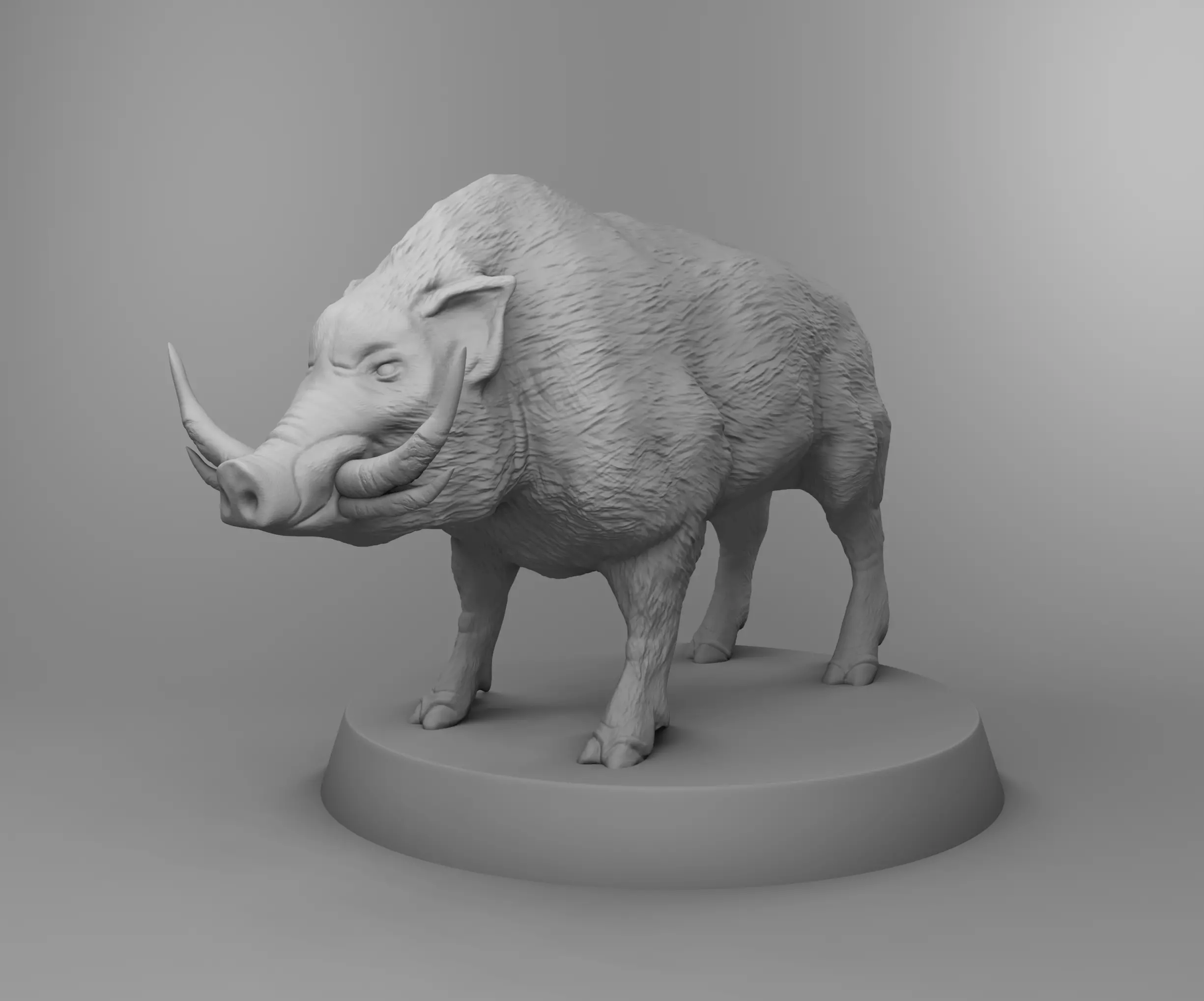 Wild boar 3D print model_0