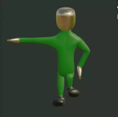 Character man in suit Free 3D model