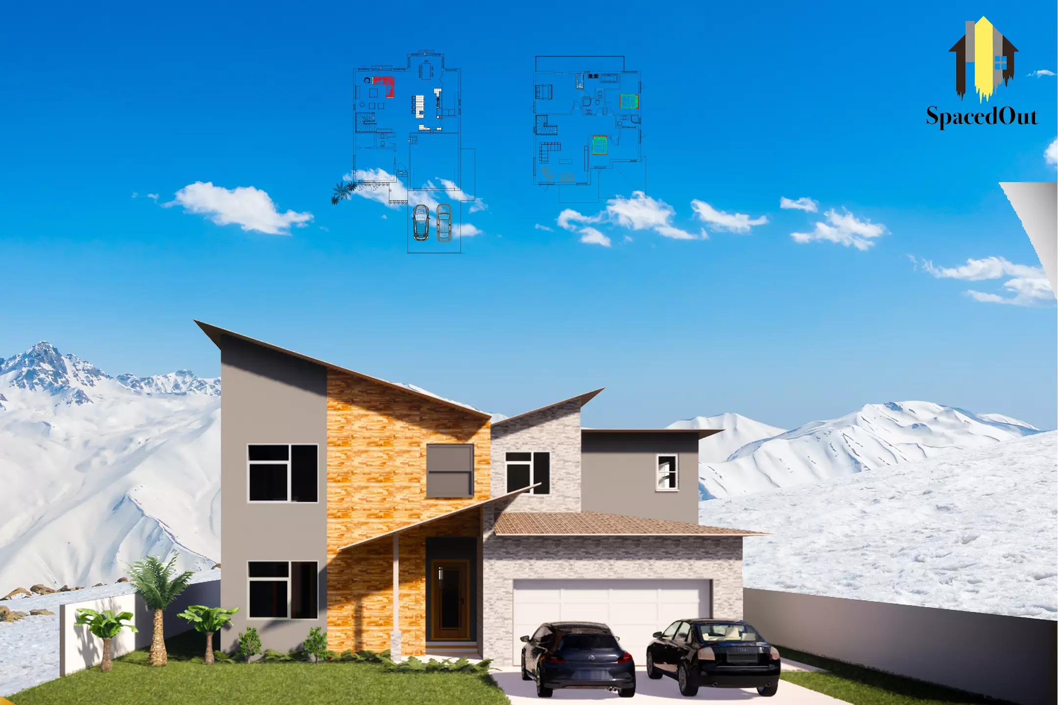 Modern American home 3D model