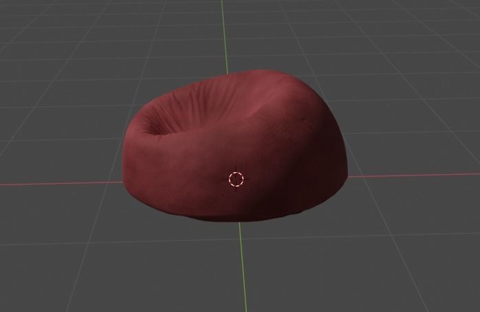 Beanbag bean bag chair Free 3D model_2