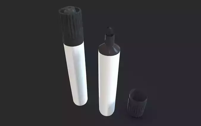 Marker Pen 3D Model Low-poly 3D model